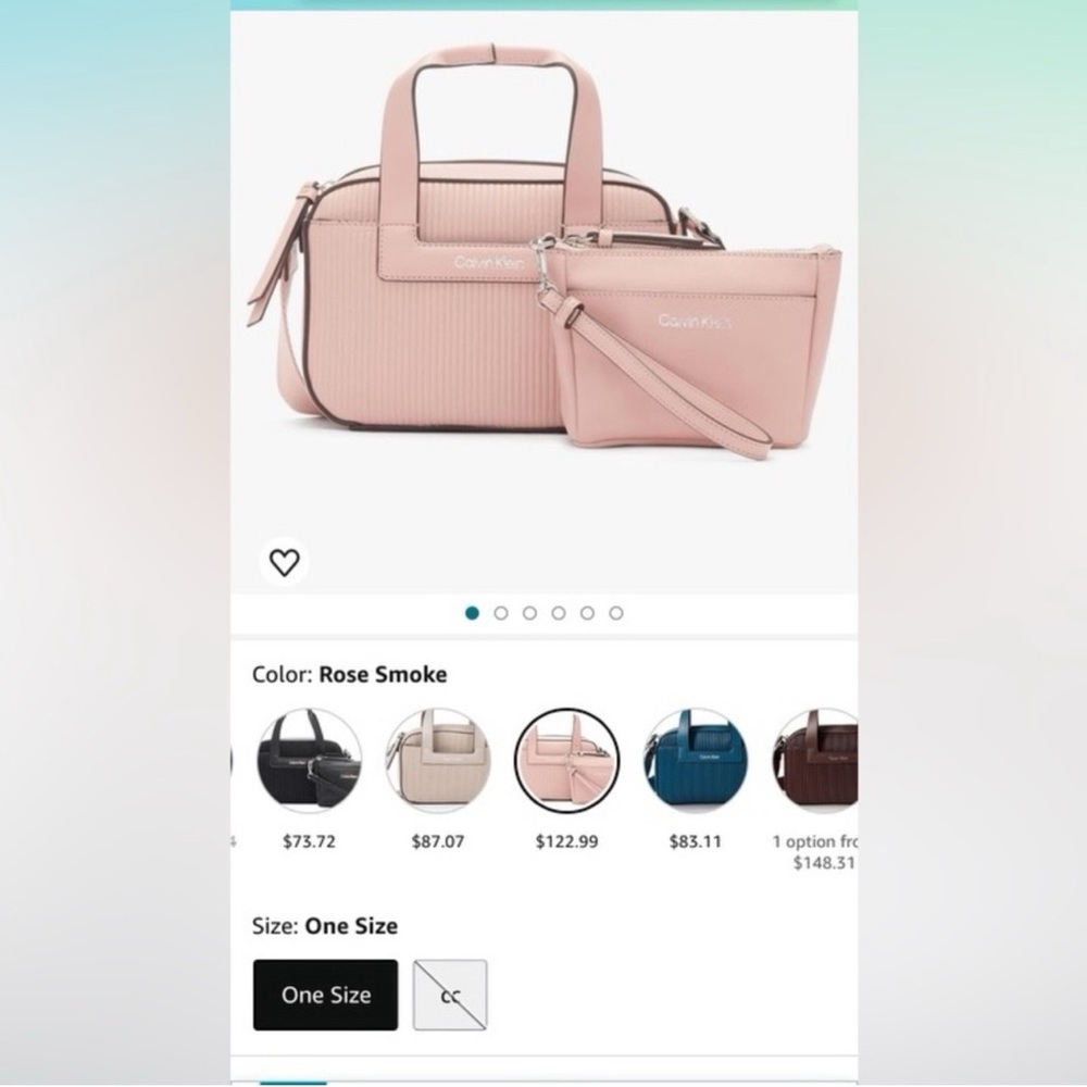 Calvin Klein Pink Travel Bags Collection